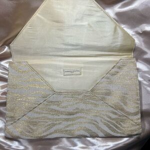 Annick Goutal Gold and Cream Clutch